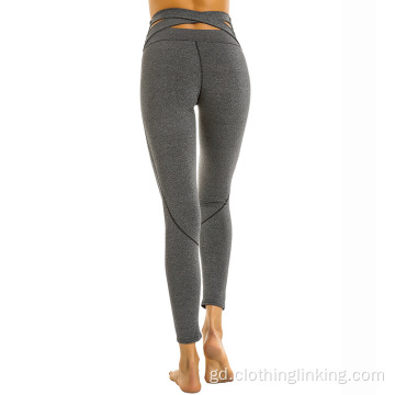 Boireannaich Cross Waist Yoga Pants High Waist